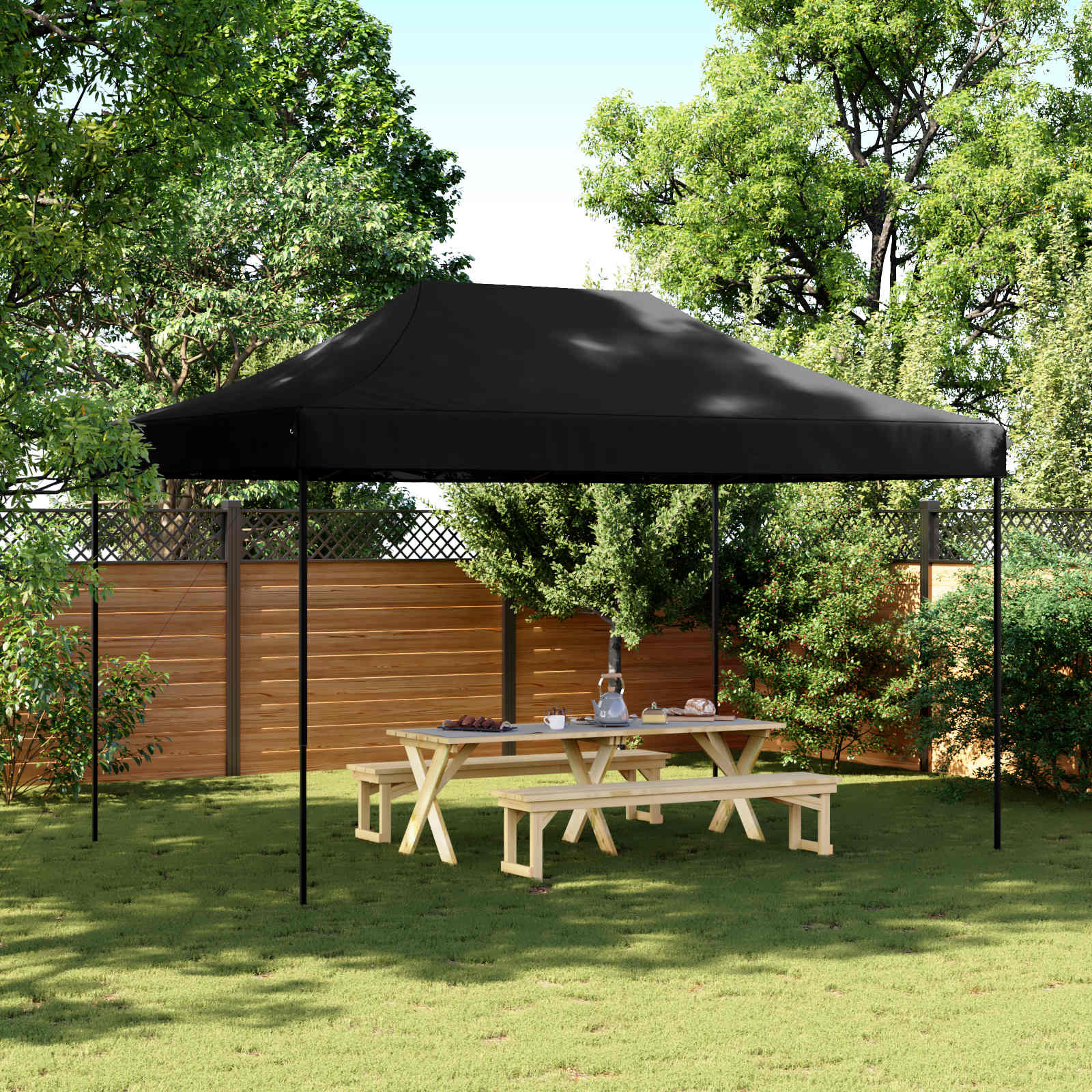 Partytent Zwart 292 x 440 x 315 cm Oxford Stof