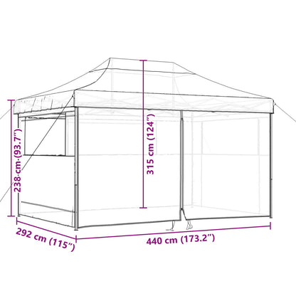 Partytent Terracotta 292 x 440 x 315 cm Oxford Stof