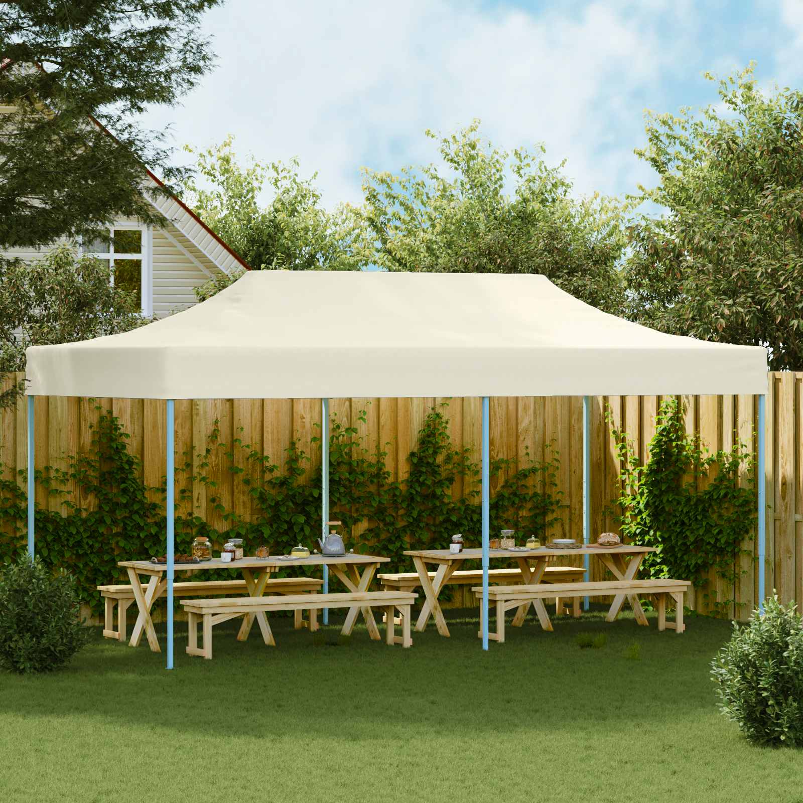 Partytent Crème 291 x 580 x 315 cm Oxford Stof