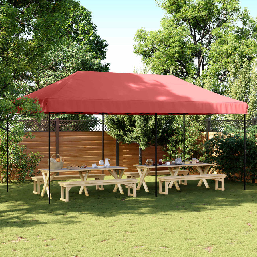 Partytent Bordeauxrood 292 x 580 x 315 cm Oxford Stof