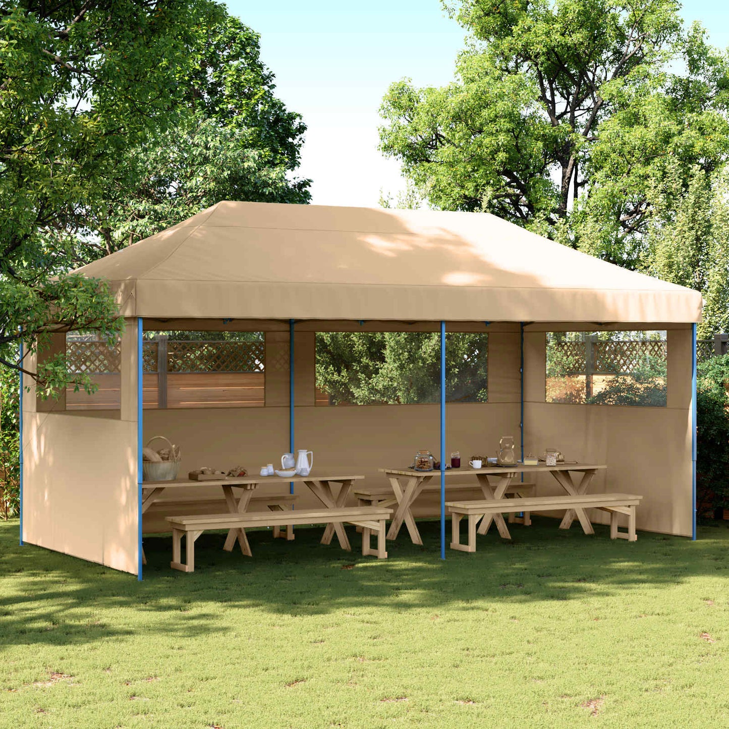 Partytent Beige 292 x 580 x 315 cm Oxford Stof