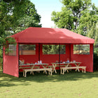 Partytent 292x580x315 cm Oxford stof bordeauxrood