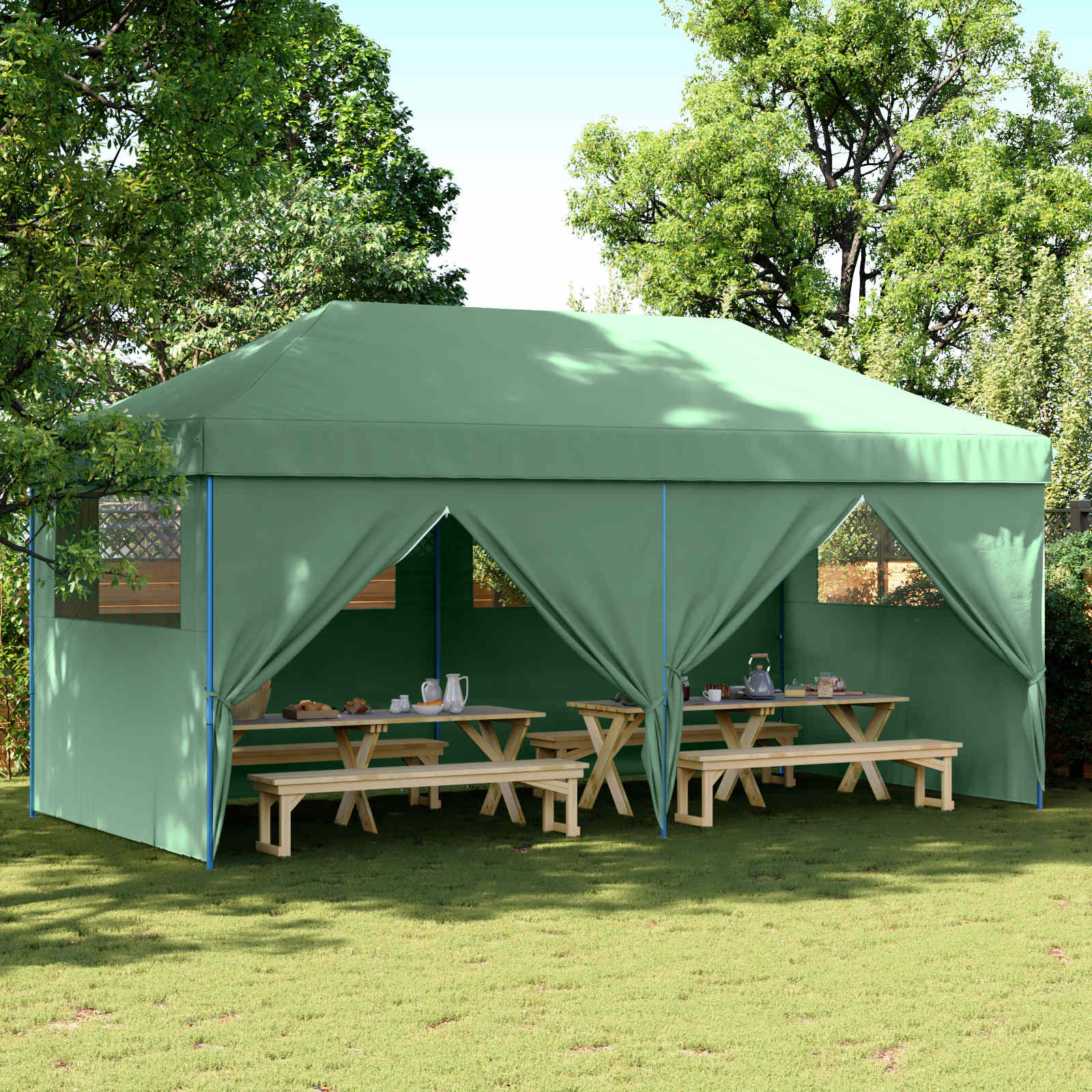 Partytent Groen 292 x 580 x 315 cm Oxford Stof