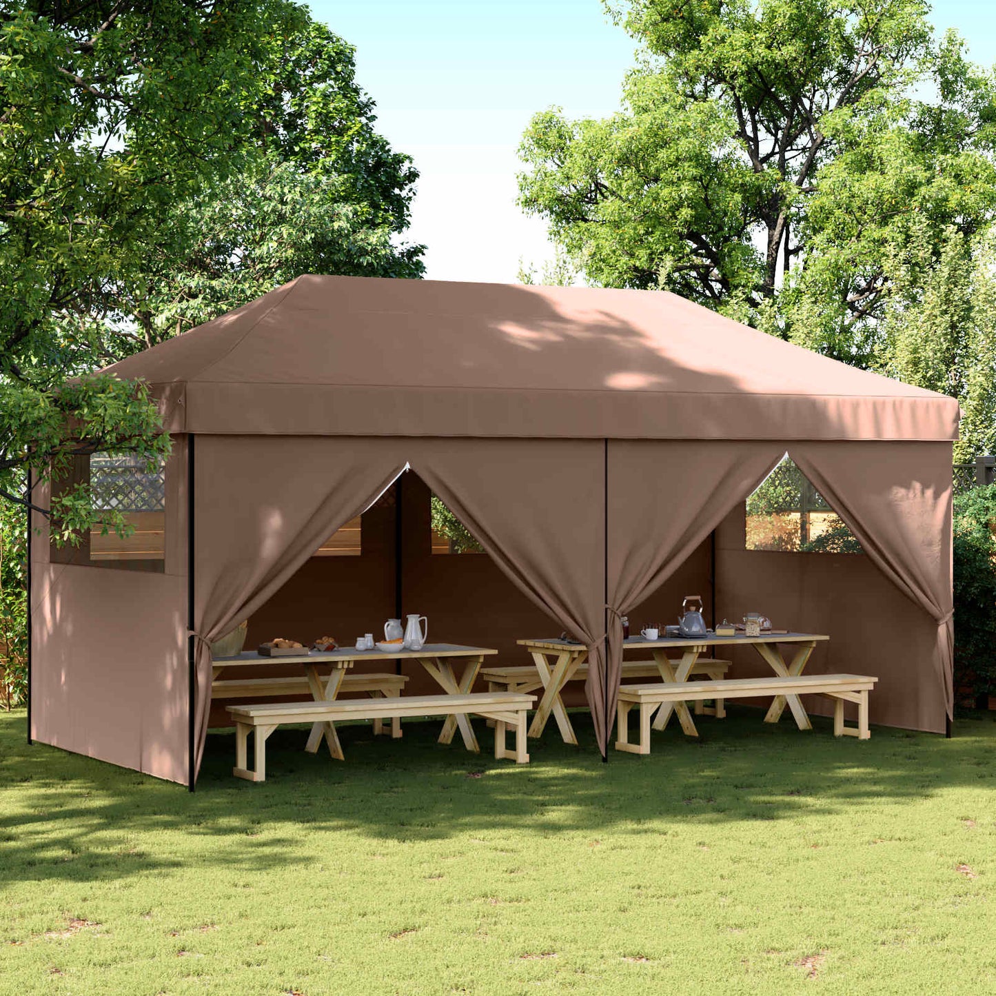 Partytent Bruin 292 x 580 x 315 cm Oxford Stof