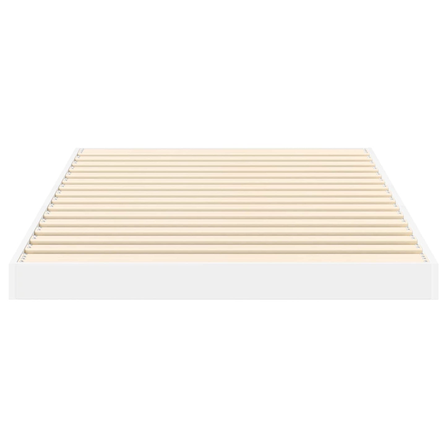 Vloer bedframe Wit 70 x 190 cm Bewerkt hout