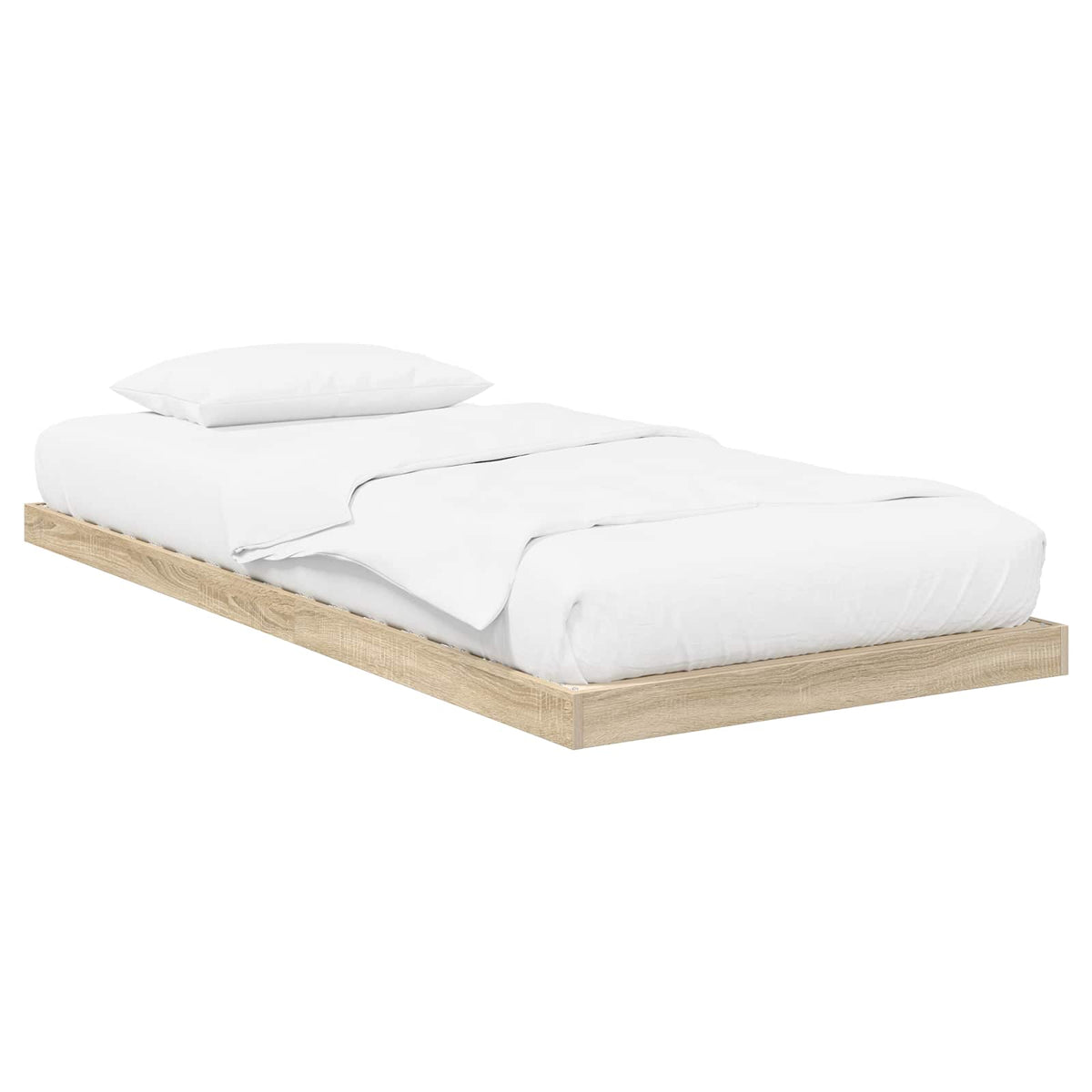 Vloer bedframe Sonoma 75 x 190 cm Bewerkt hout