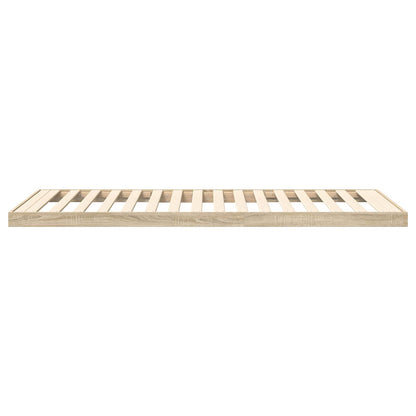Vloer bedframe Sonoma 75 x 190 cm Bewerkt hout
