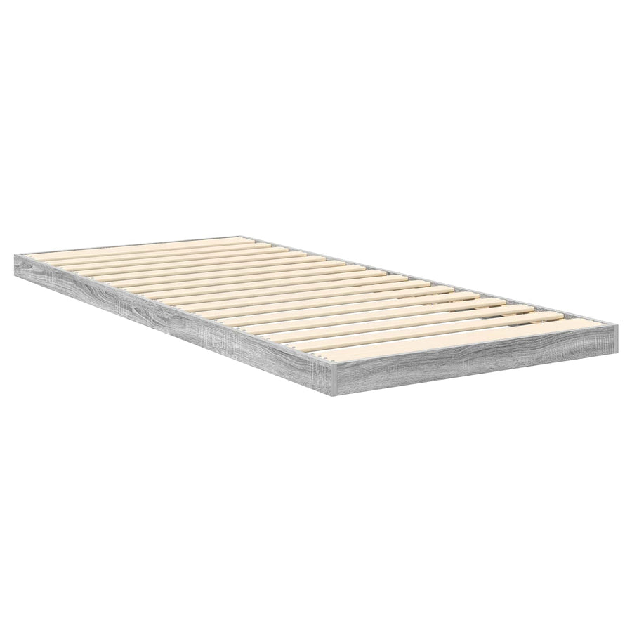 Vloer bedframe Sonoma 70 x 190 cm Bewerkt hout