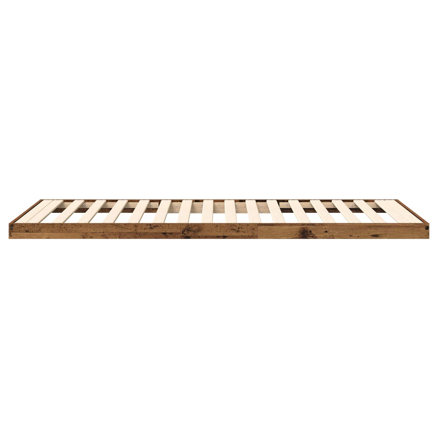 Vloer bedframe Oudhout 70 x 190 cm Bewerkt hout