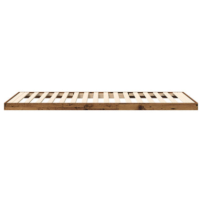 Vloer bedframe Oudhout 70 x 190 cm Bewerkt hout