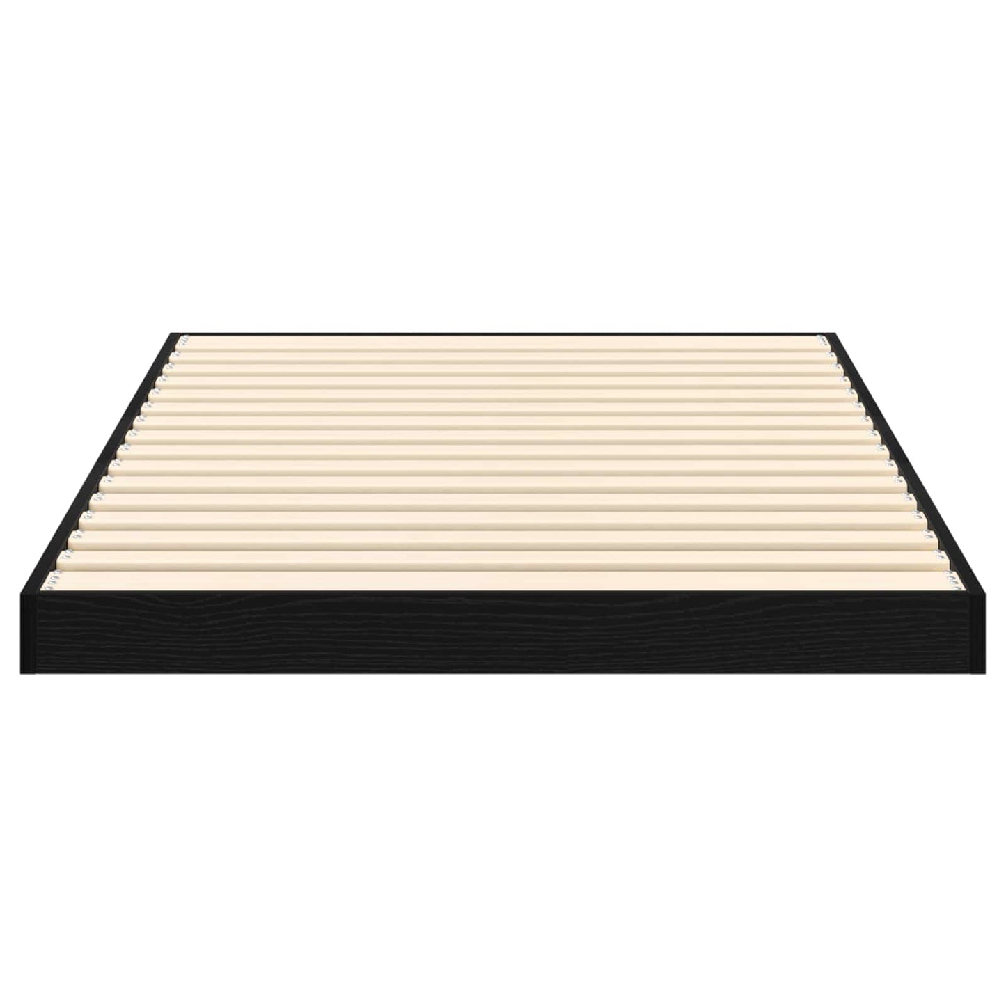 Vloer bedframe Zwart Eiken 80 x 190 cm Bewerkt hout