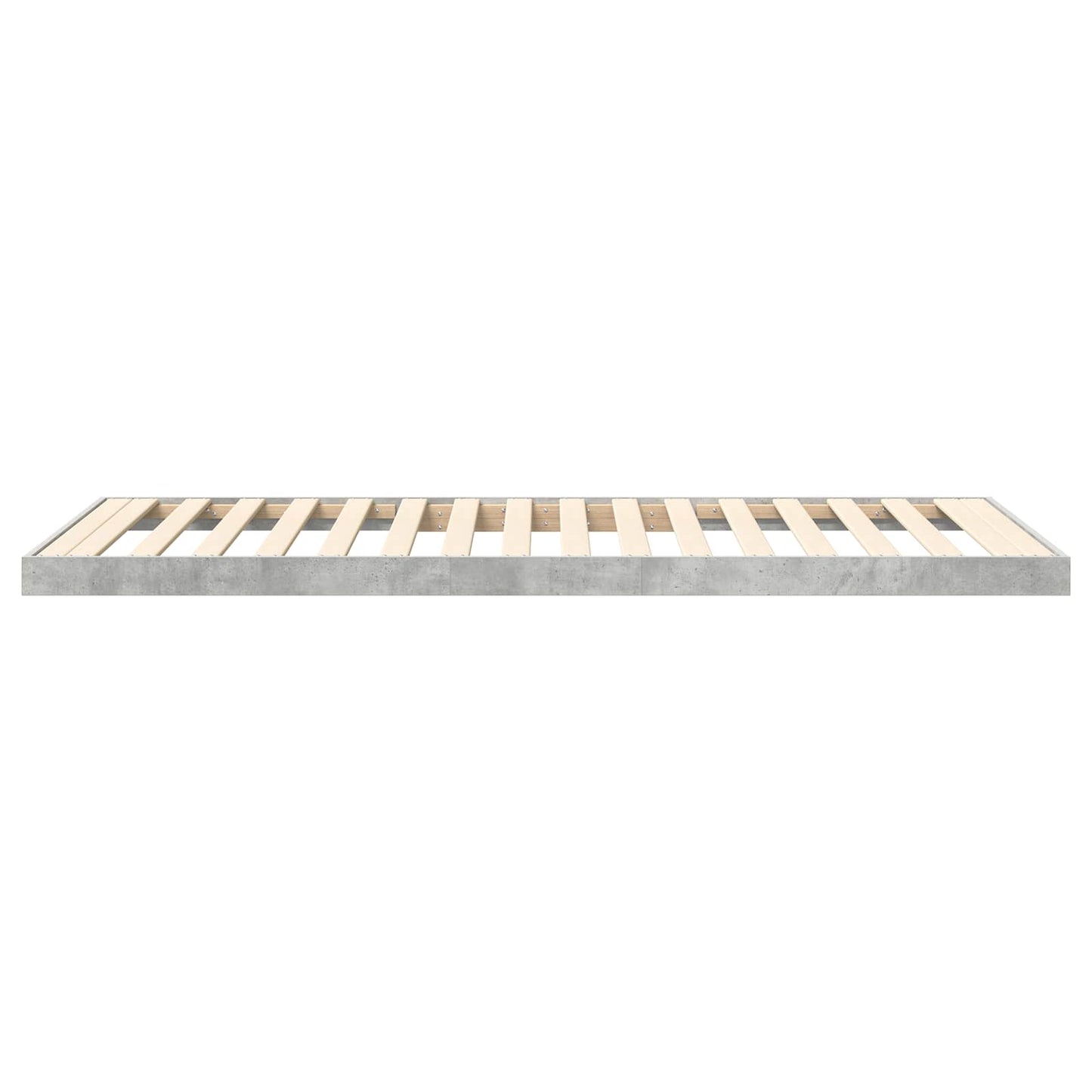 Vloer bedframe Beton 80 x 190 cm Bewerkt hout