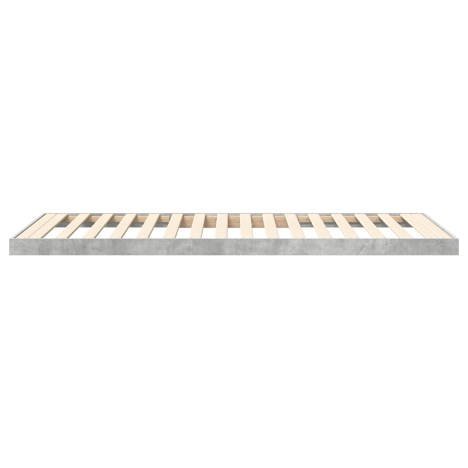 Vloer bedframe Beton 80 x 190 cm Bewerkt hout