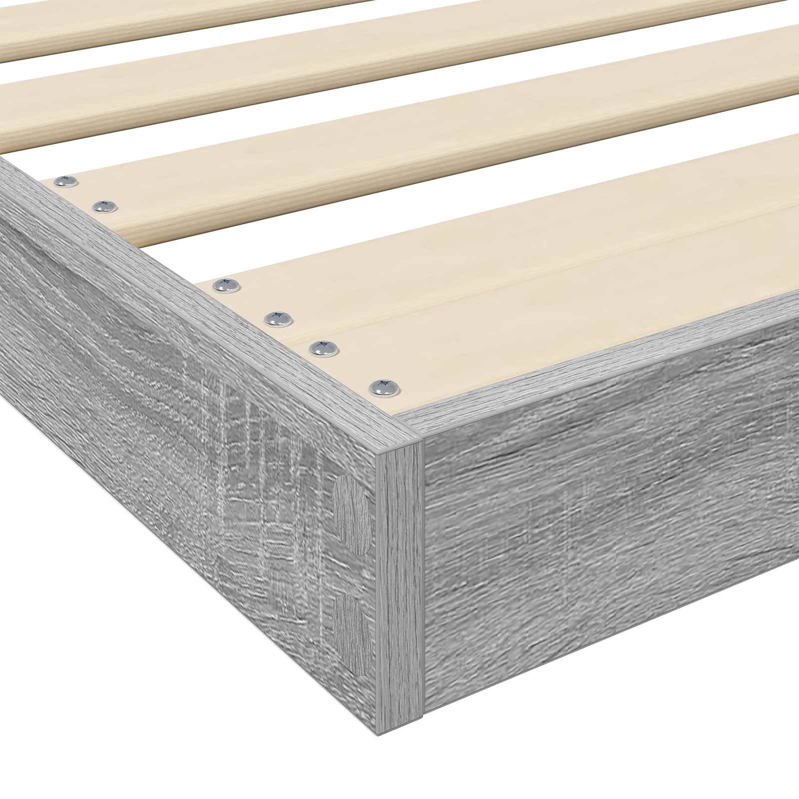 Vloer bedframe Sonoma 80 x 190 cm Bewerkt hout