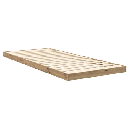 Vloer bedframe Artisan Eiken 80 x 190 cm Bewerkt hout