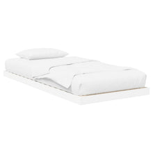 Vloer bedframe Wit 75 x 190 cm Bewerkt hout