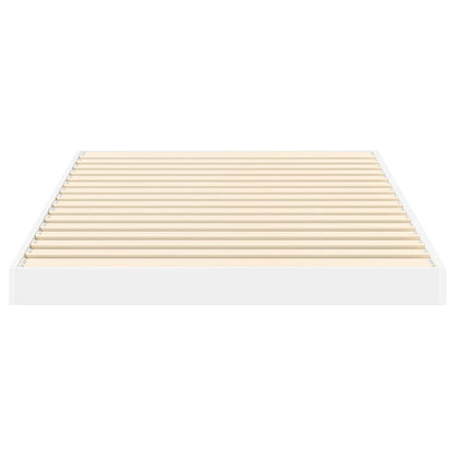 Vloer bedframe Wit 75 x 190 cm Bewerkt hout