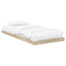 Vloer bedframe Sonoma 75 x 190 cm Bewerkt hout