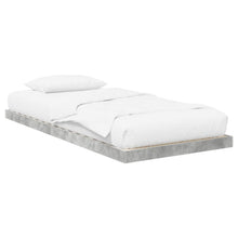 Vloer bedframe Beton 75 x 190 cm Bewerkt hout