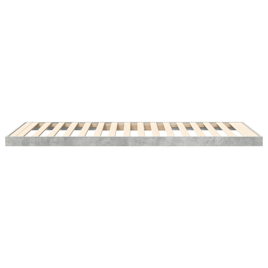 Vloer bedframe Beton 75 x 190 cm Bewerkt hout
