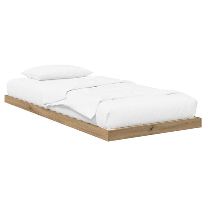 Vloer bedframe Artisan Eiken 75 x 190 cm Bewerkt hout