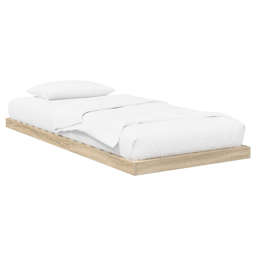 Vloer bedframe Sonoma Eiken 90 x 200 cm Bewerkt hout