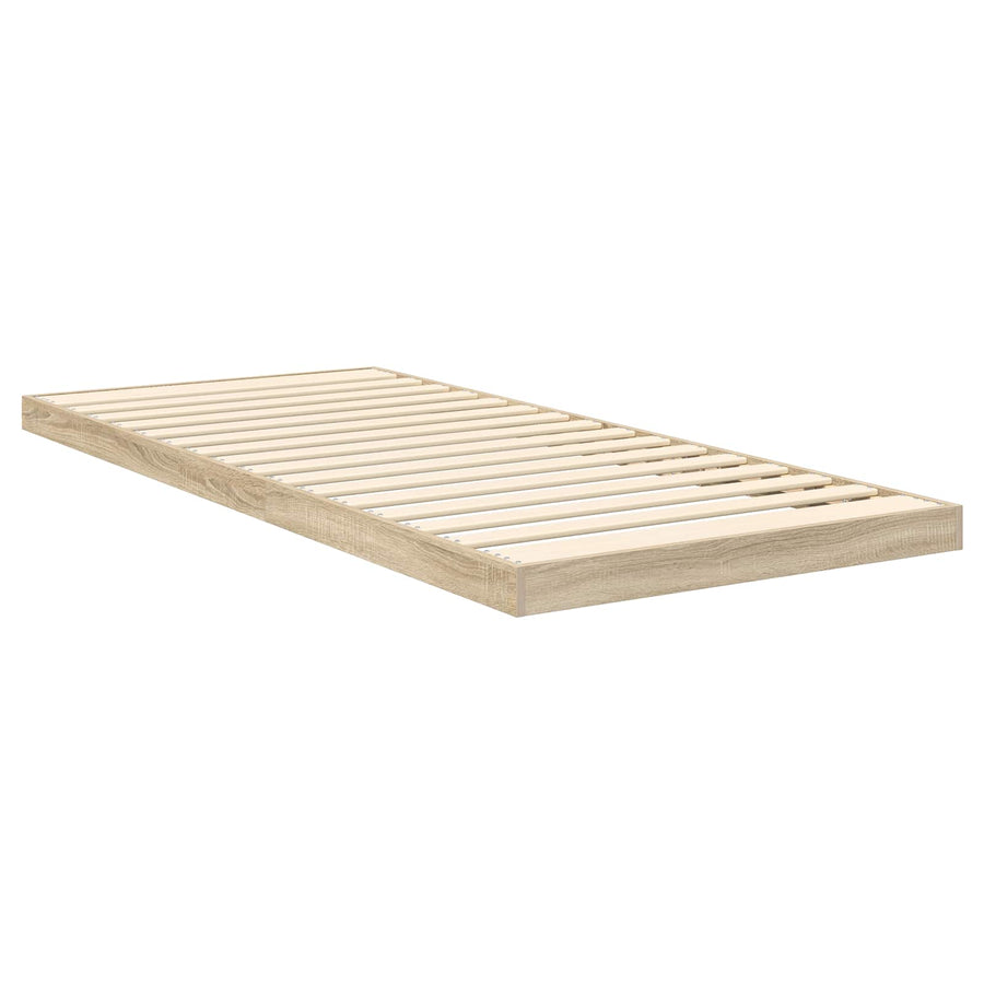 Vloer bedframe Sonoma Eiken 90 x 200 cm Bewerkt hout