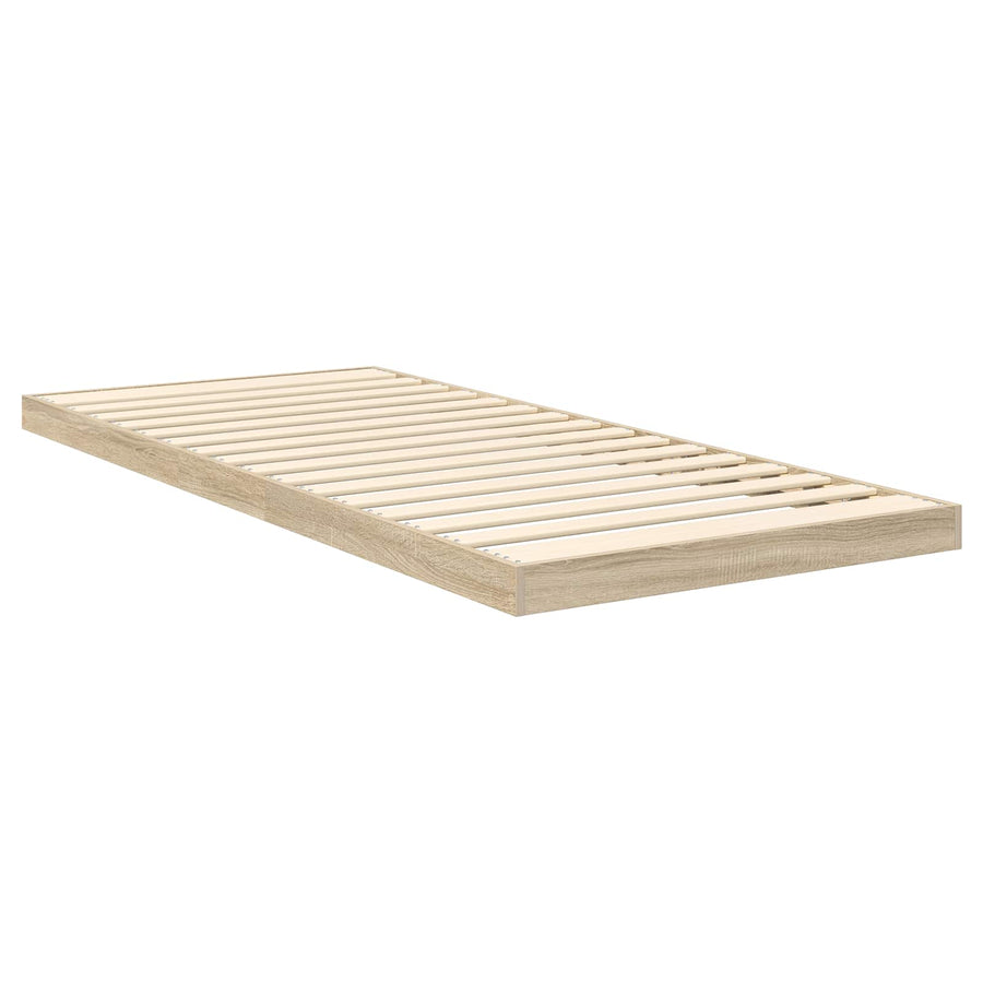 Vloer bedframe Sonoma Eiken 90 x 200 cm Bewerkt hout