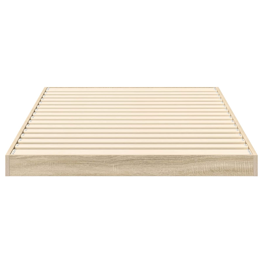 Vloer bedframe Sonoma Eiken 90 x 200 cm Bewerkt hout
