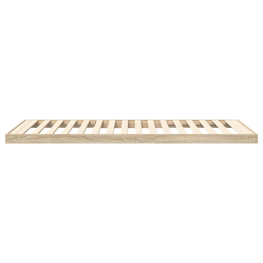 Vloer bedframe Sonoma Eiken 90 x 200 cm Bewerkt hout