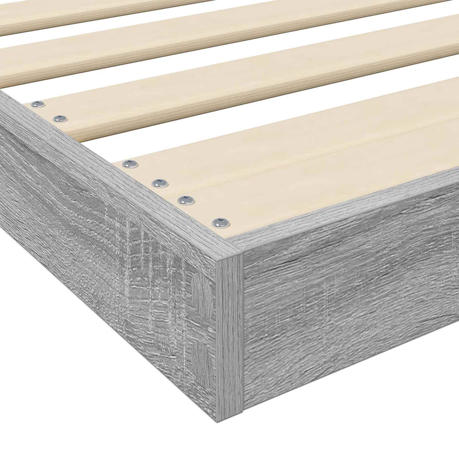 Vloer bedframe Sonoma 90 x 190 cm Bewerkt hout