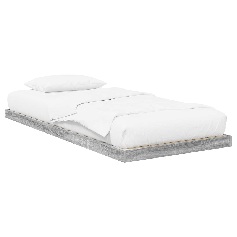 Vloer bedframe Sonoma 90 x 190 cm Bewerkt hout