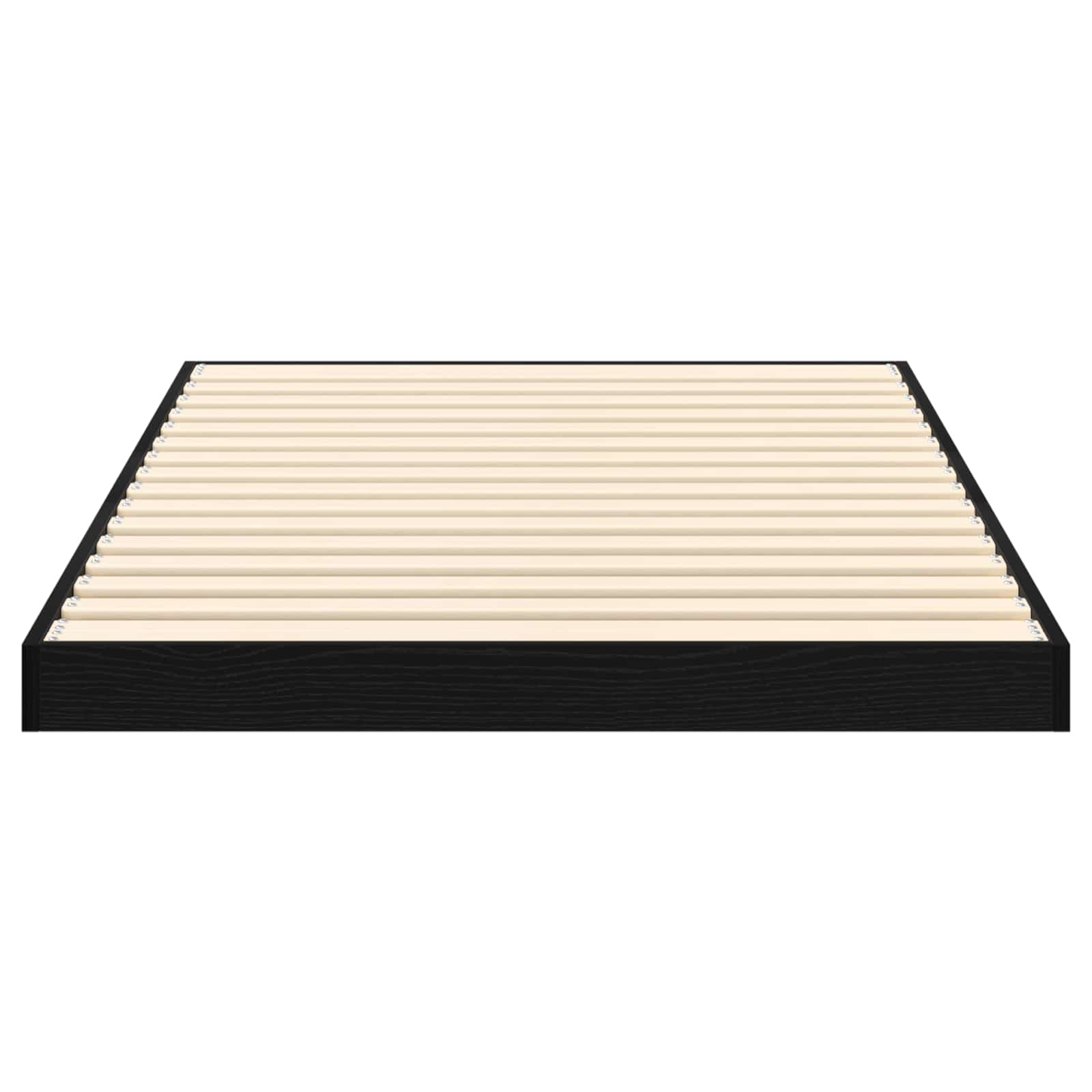 Vloer bedframe Zwart Eiken 90 x 200 cm Bewerkt hout
