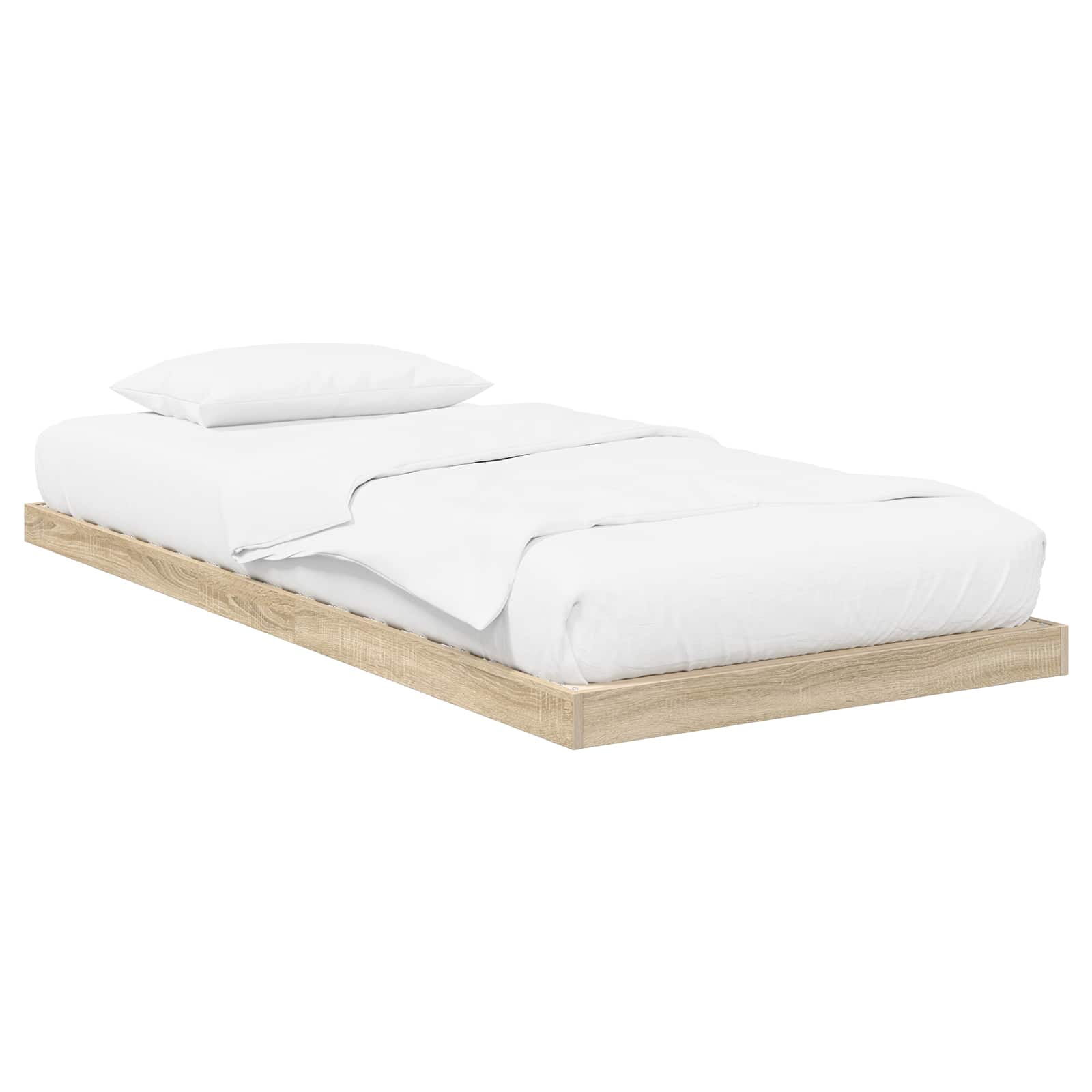 Vloer bedframe Sonoma 90 x 200 cm Bewerkt hout