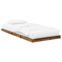 Vloer bedframe Oudhout 90 x 200 cm Bewerkt hout