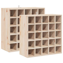 Wijnrek 2 pcs Naturel 56 x 25 x 56 cm Massief grenenhout