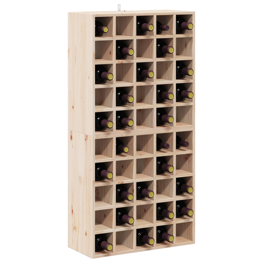 Wijnrek 2 pcs Naturel 56 x 25 x 56 cm Massief grenenhout