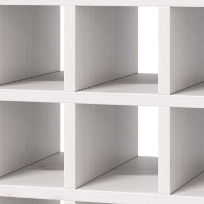 Wijnrek 2 pcs Wit 56 x 25 x 56 cm Massief grenenhout