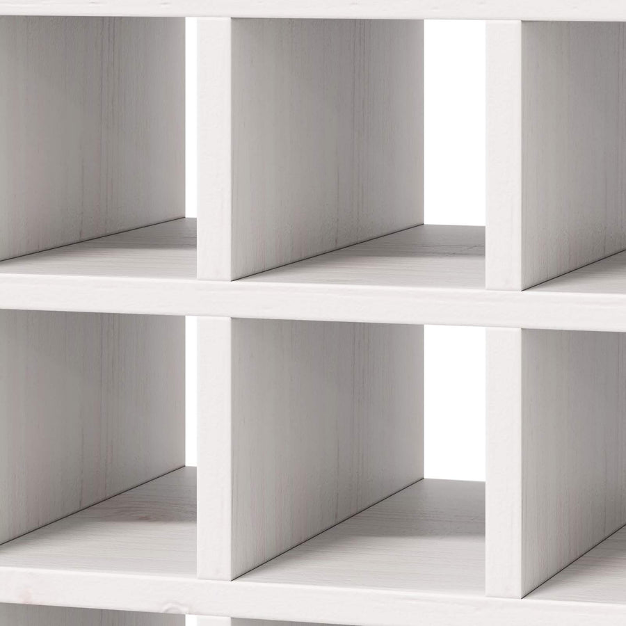 Wijnrek 2 pcs Wit 56 x 25 x 56 cm Massief grenenhout