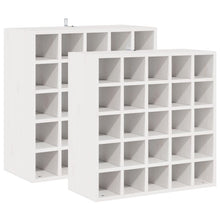 Wijnrek 2 pcs Wit 56 x 25 x 56 cm Massief grenenhout