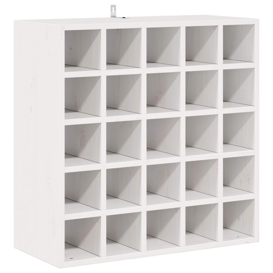 Wijnrek 2 pcs Wit 56 x 25 x 56 cm Massief grenenhout