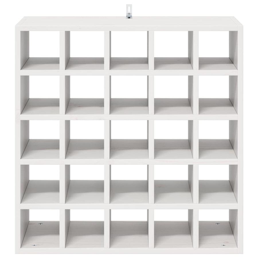 Wijnrek 2 pcs Wit 56 x 25 x 56 cm Massief grenenhout