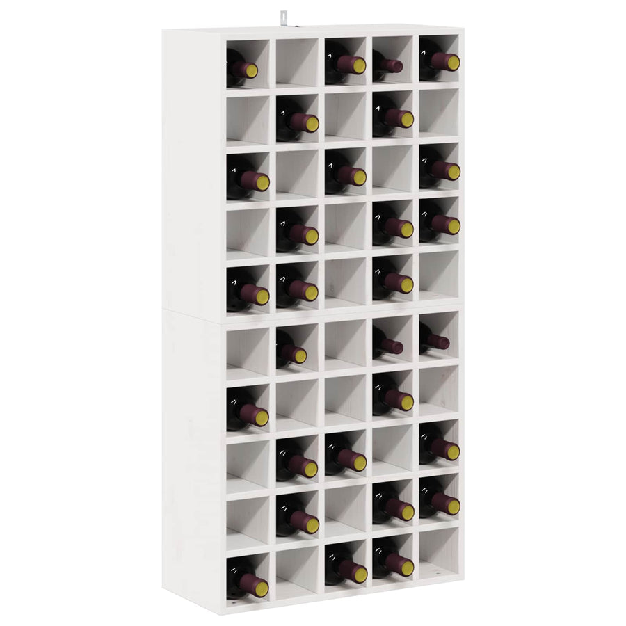 Wijnrek 2 pcs Wit 56 x 25 x 56 cm Massief grenenhout