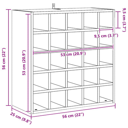Wijnrek 2 pcs Wit 56 x 25 x 56 cm Massief grenenhout
