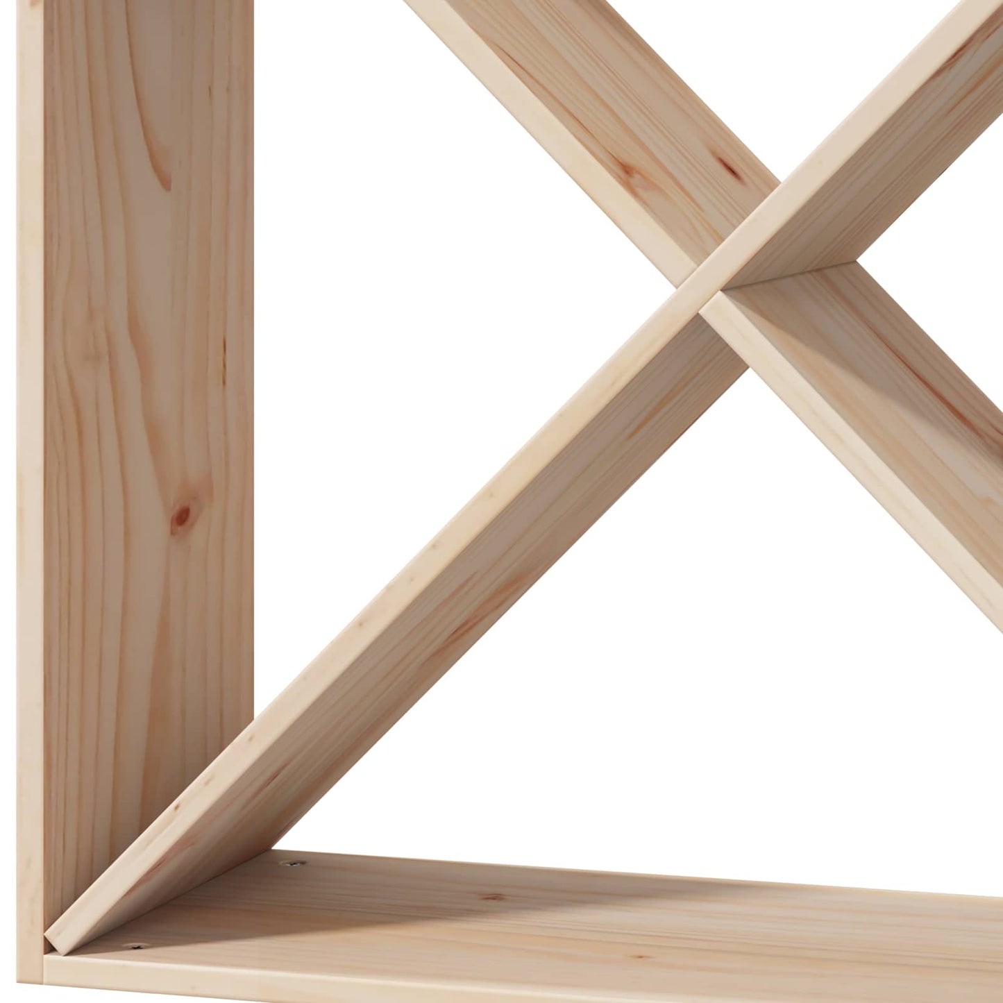 Wijnrek 2 pcs Naturel 62 x 25 x 62 cm Massief grenenhout