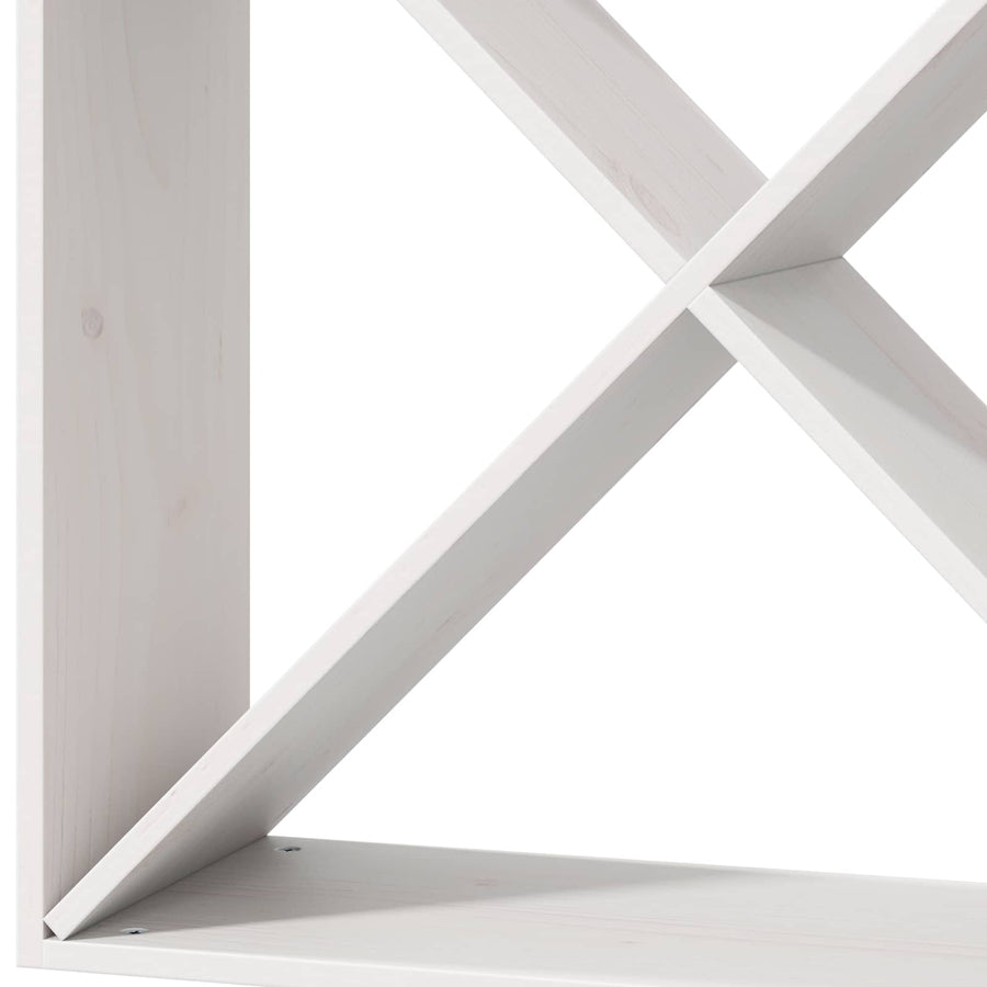 Wijnrek 2 pcs Wit 62 x 25 x 62 cm Massief grenenhout