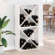 Wijnrek massief grenenhout 62x25x62 cm wit