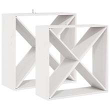 Wijnrek 2 pcs Wit 62 x 25 x 62 cm Massief grenenhout