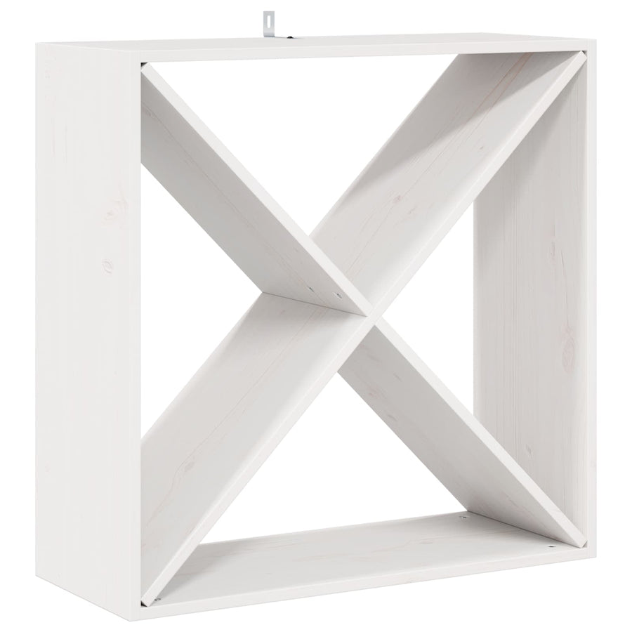 Wijnrek 2 pcs Wit 62 x 25 x 62 cm Massief grenenhout