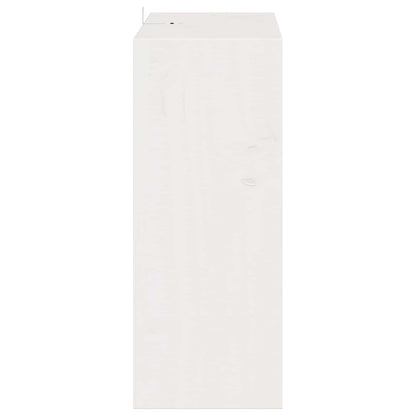 Wijnrek 2 pcs Wit 62 x 25 x 62 cm Massief grenenhout